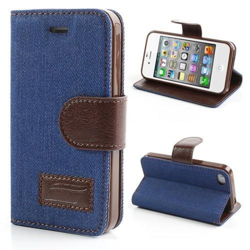 Farmertáska tok iPhone 4 készülékhez - kék