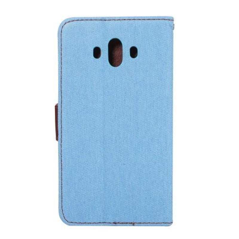 Farmernadrág PU bőr / textil tok Huawei Mate 10 - világoskék