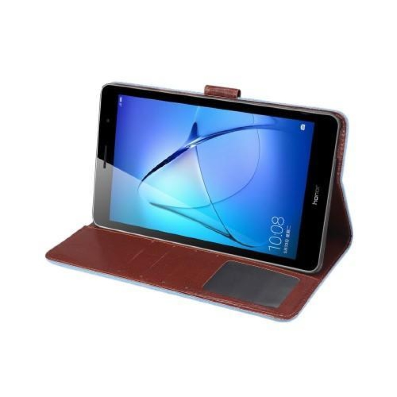 Farmernadrág PU bőr / textil tok tablethez Huawei MediaPad M3 Lite 10 - világoskék