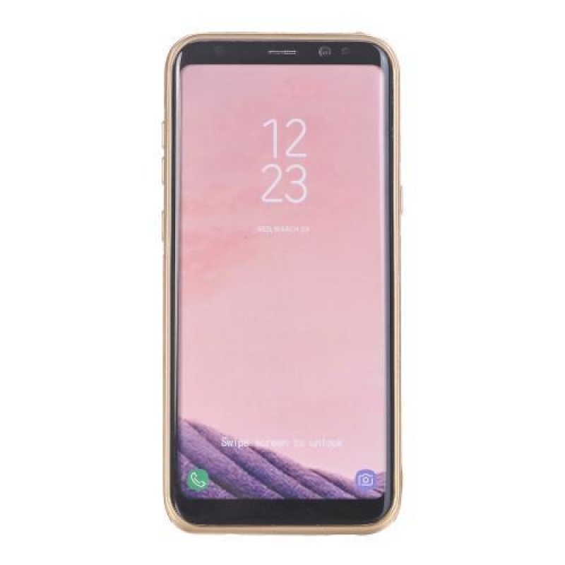 Jeans textil/zselé tok Samsung Galaxy S8 Plus készülékhez - barna
