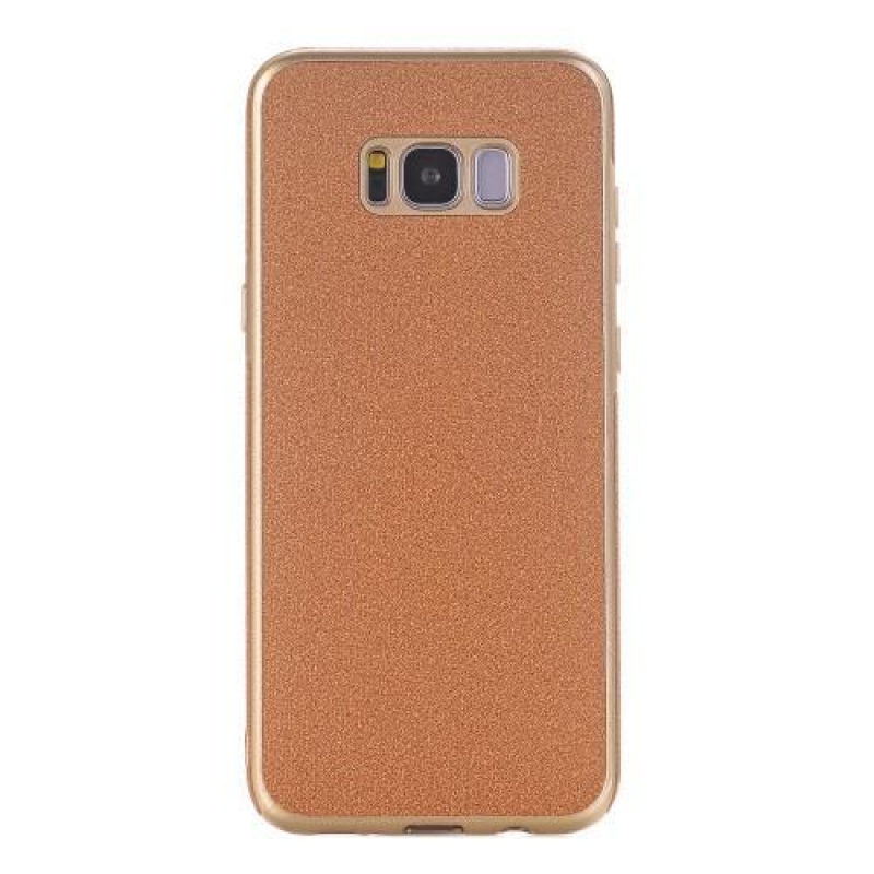 Jeans textil/zselé tok Samsung Galaxy S8 Plus készülékhez - barna