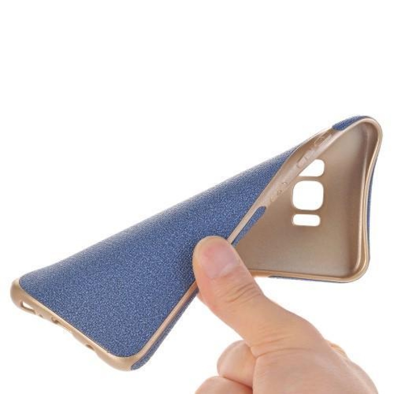 Jeans textil/zselé tok Samsung Galaxy S8 Plus készülékhez - kék