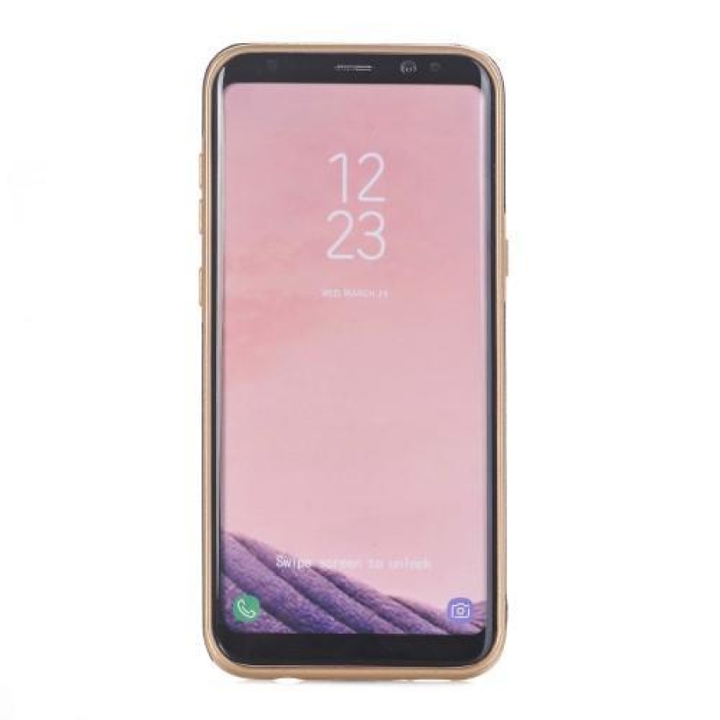 Jeans textil/zselé tok Samsung Galaxy S8 Plus-hoz - szürke