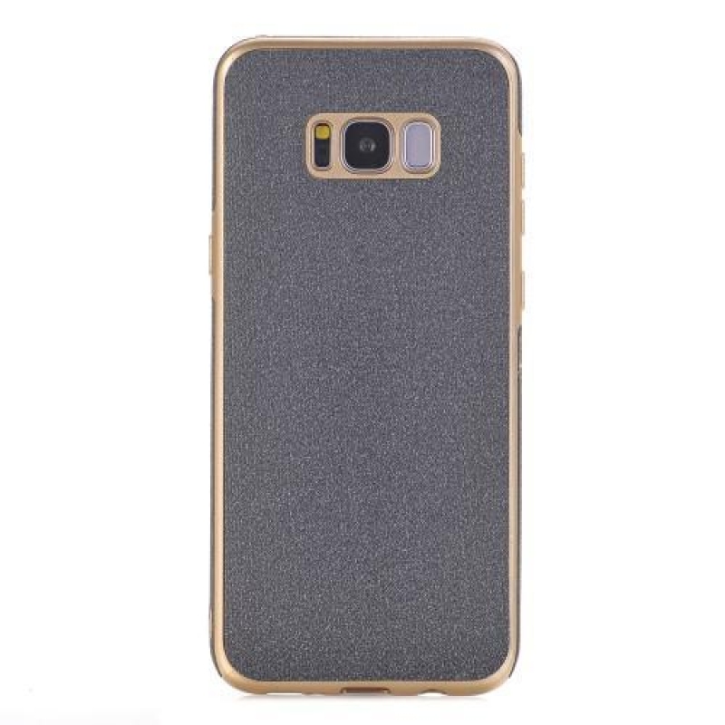 Jeans textil/zselé tok Samsung Galaxy S8 Plus-hoz - szürke