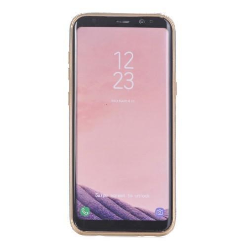 Jeans textil/zselé tok Samsung Galaxy S8 Plus készülékhez - világoskék