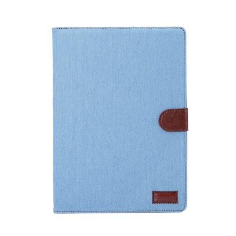 Jeans textil/PU bőr tok iPad Pro 9.7 készülékhez - világoskék