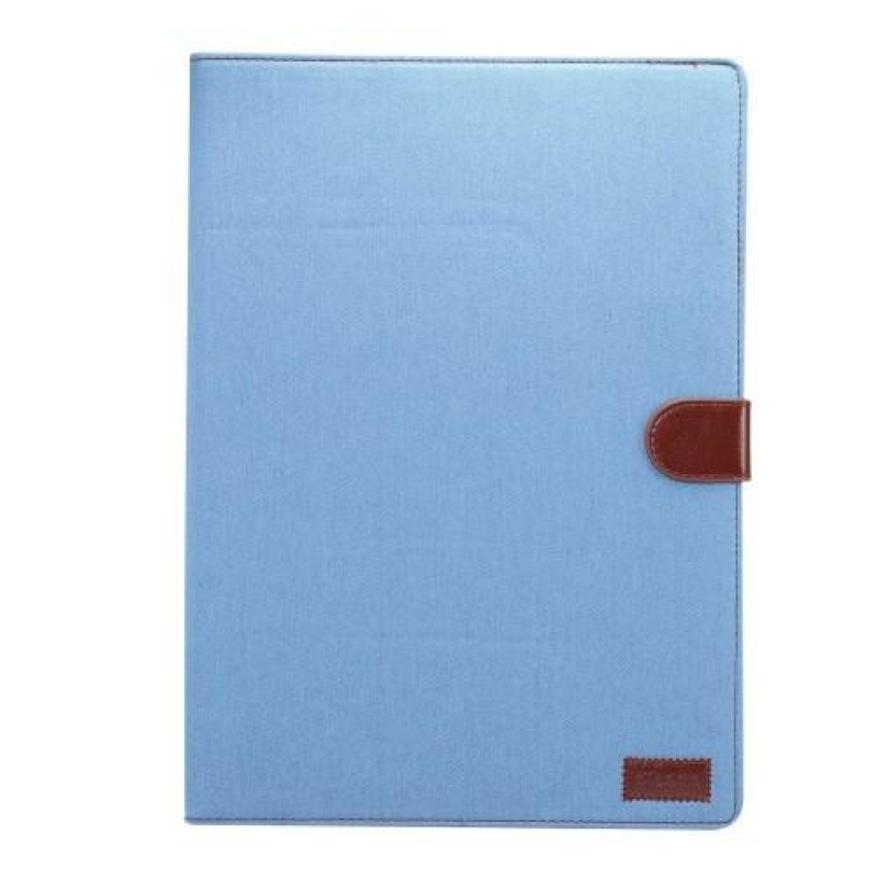 Jeans textil / PU bőr tok iPad Pro 12.9 készülékhez - világoskék