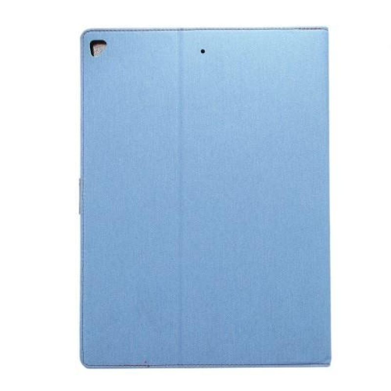 Jeans textil / PU bőr tok iPad Pro 12.9 készülékhez - világoskék