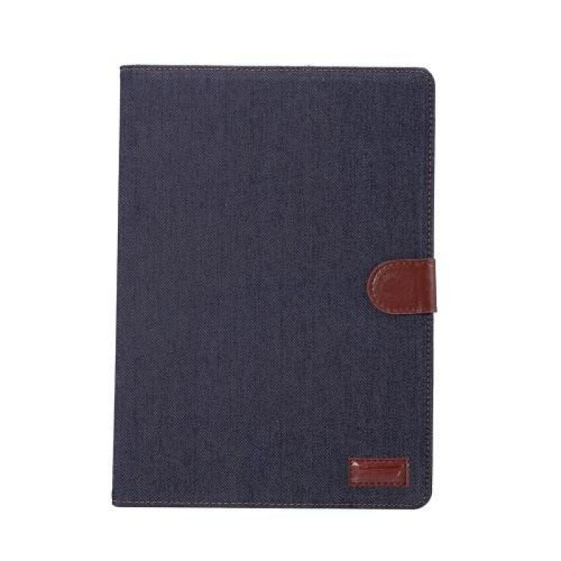 Jeans textil/PU bőr tok iPad Pro 9.7 készülékhez - fekete és kék színben
