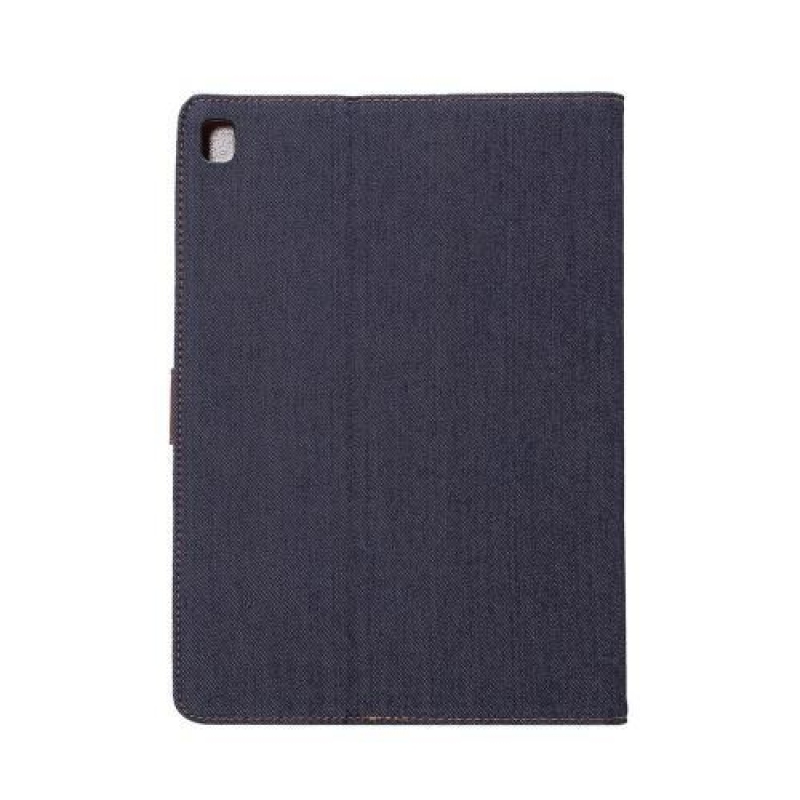 Jeans textil/PU bőr tok iPad Pro 9.7 készülékhez - fekete és kék színben