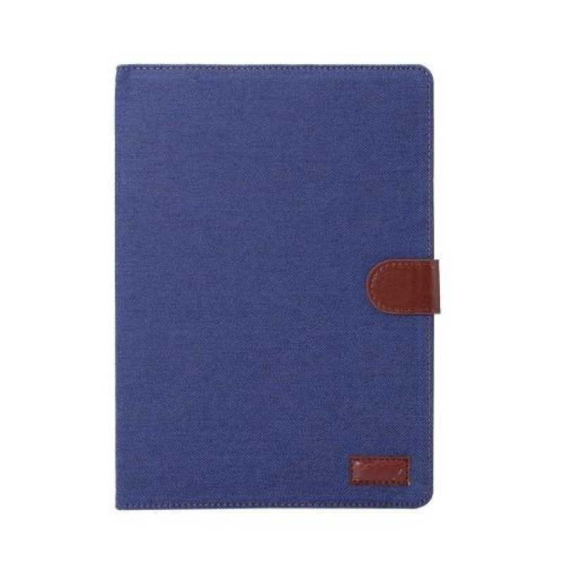 Jeans textil/PU bőr tok iPad Pro 9.7 készülékhez - sötétkék