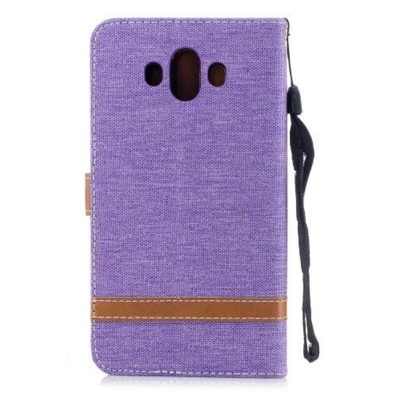 Jeany PU bőr/textil tok Huawei Mate 10 - lila színben