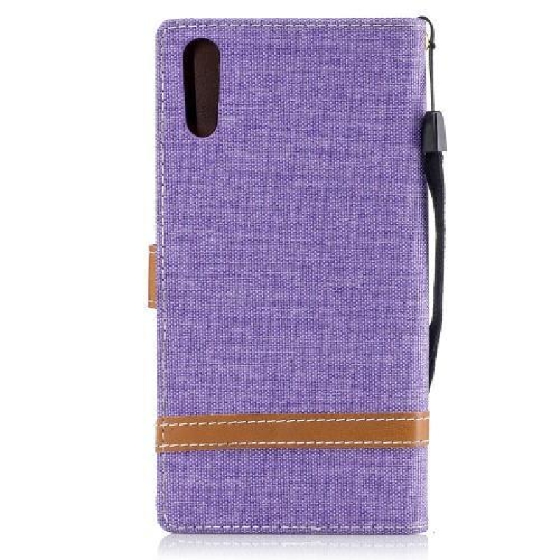 Jeany PU bőr/textil tok Sony Xperia XZ készülékhez - lila