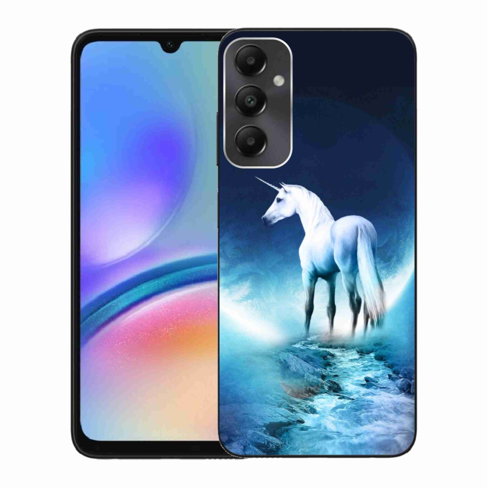 Zselés borítás mmCase Samsung Galaxy A05s készülékhez - fehér egyszarvú