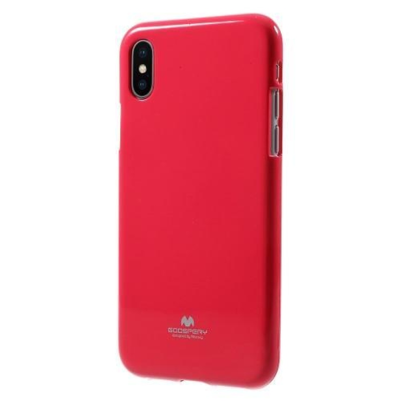 Zselés fényes zselés tok iPhone X készülékhez - rózsaszín