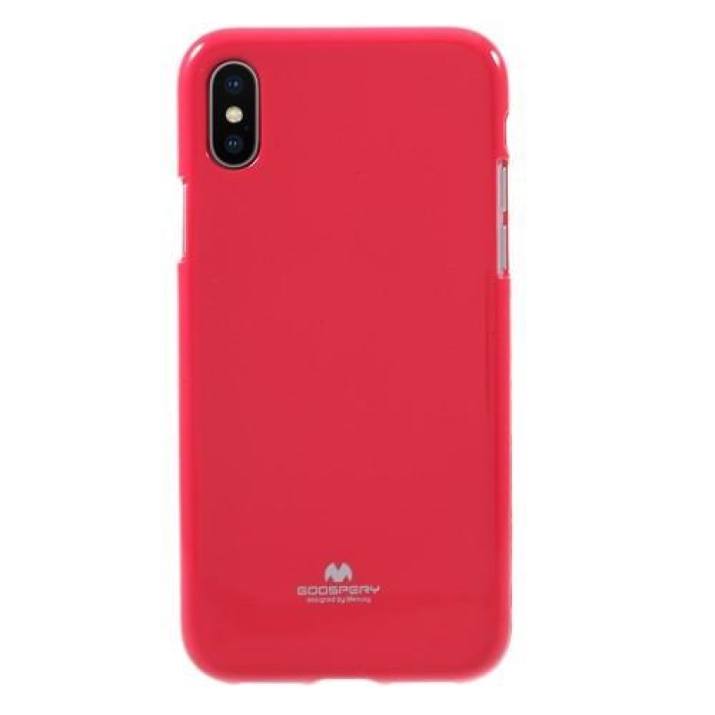 Zselés fényes zselés tok iPhone X készülékhez - rózsaszín