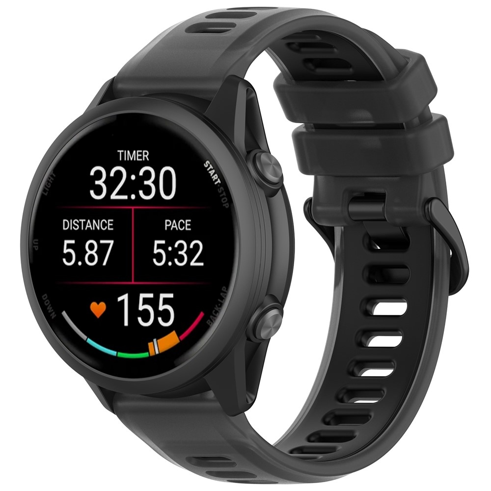Jelly szilikon karkötő a Garmin Forerunner 570 47 mm/970/265 modellekhez – fekete