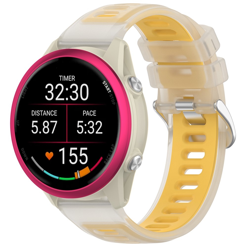 Jelly szilikon karkötő a Garmin Forerunner 570 47 mm/970/265 modellekhez – sárga