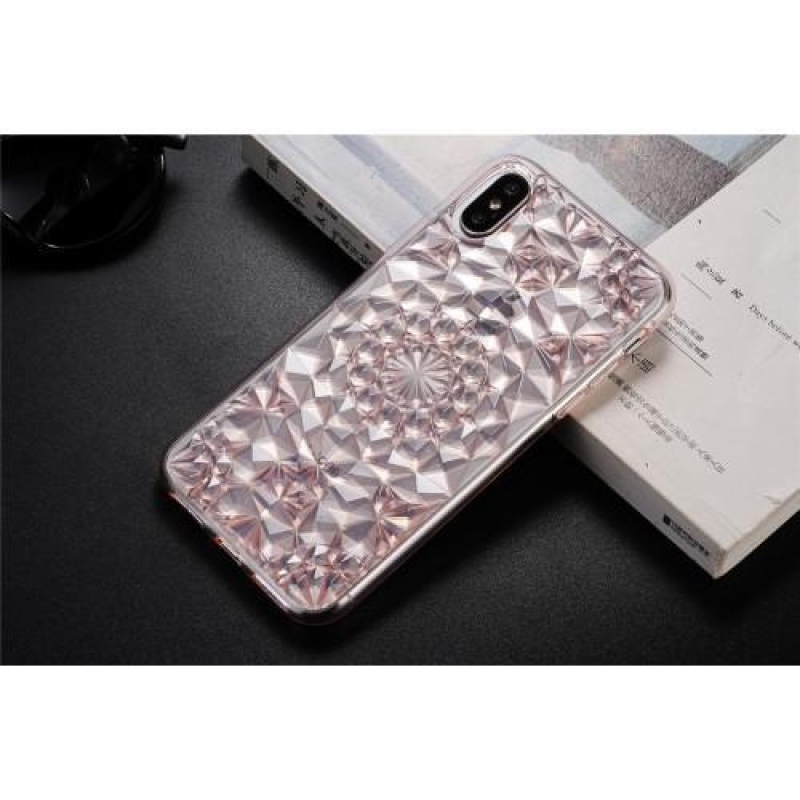 Jewel 3D zselés tok iPhone X készülékhez - rózsaszín