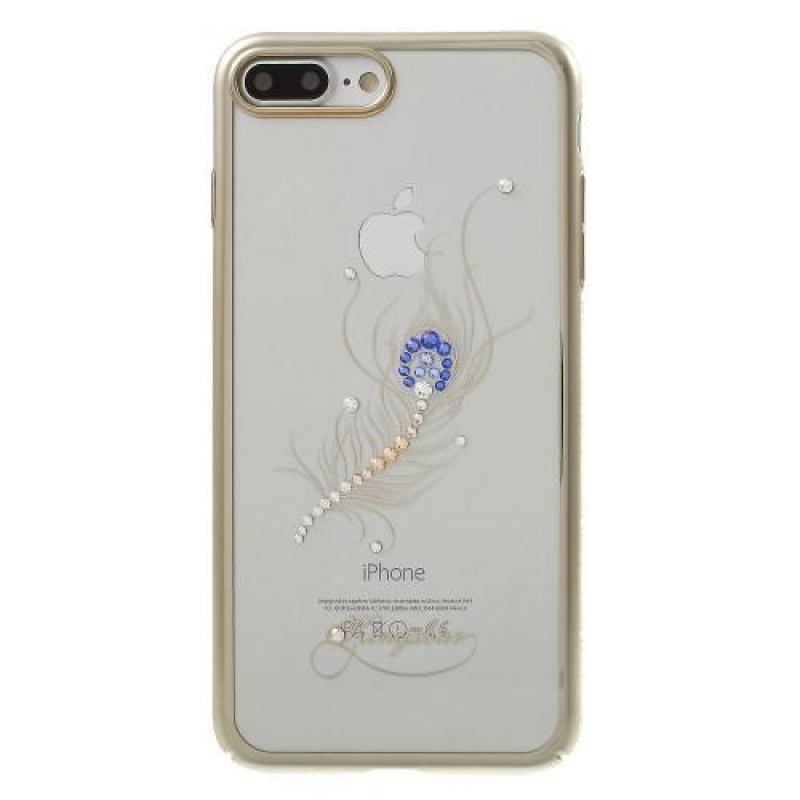 Ékszeres műanyag tok díszítéssel iPhone 8 Plus és iPhone 7 Plus készülékhez - toll