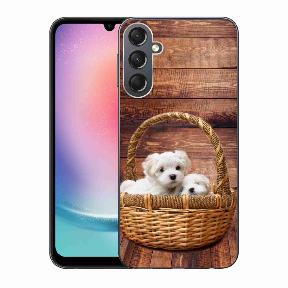Zselés borítás mmCase Samsung Galaxy A24 készülékhez - kölyökkutyák
