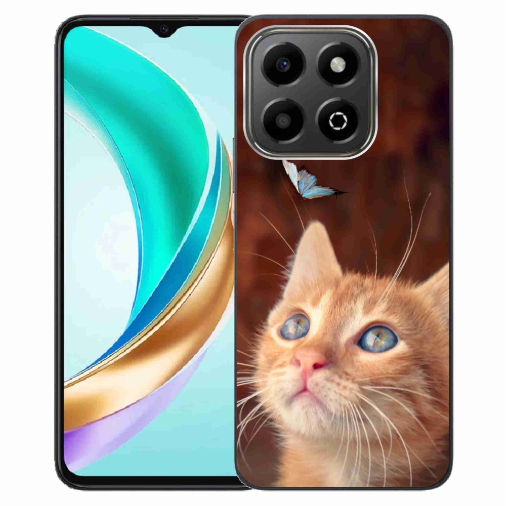 Gél borító mmCase a Honor X6b készülékhez - pillangó és cica