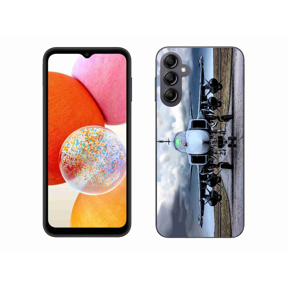 Gél borítás mmCase Samsung Galaxy A14 4G/5G - katonai repülőgépekhez