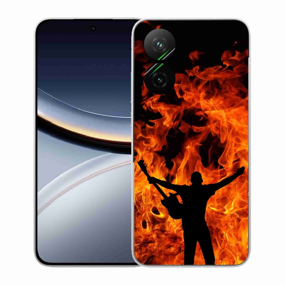 Gél borító mmCase a Xiaomi Poco F7 5G számára - zenész és tűz