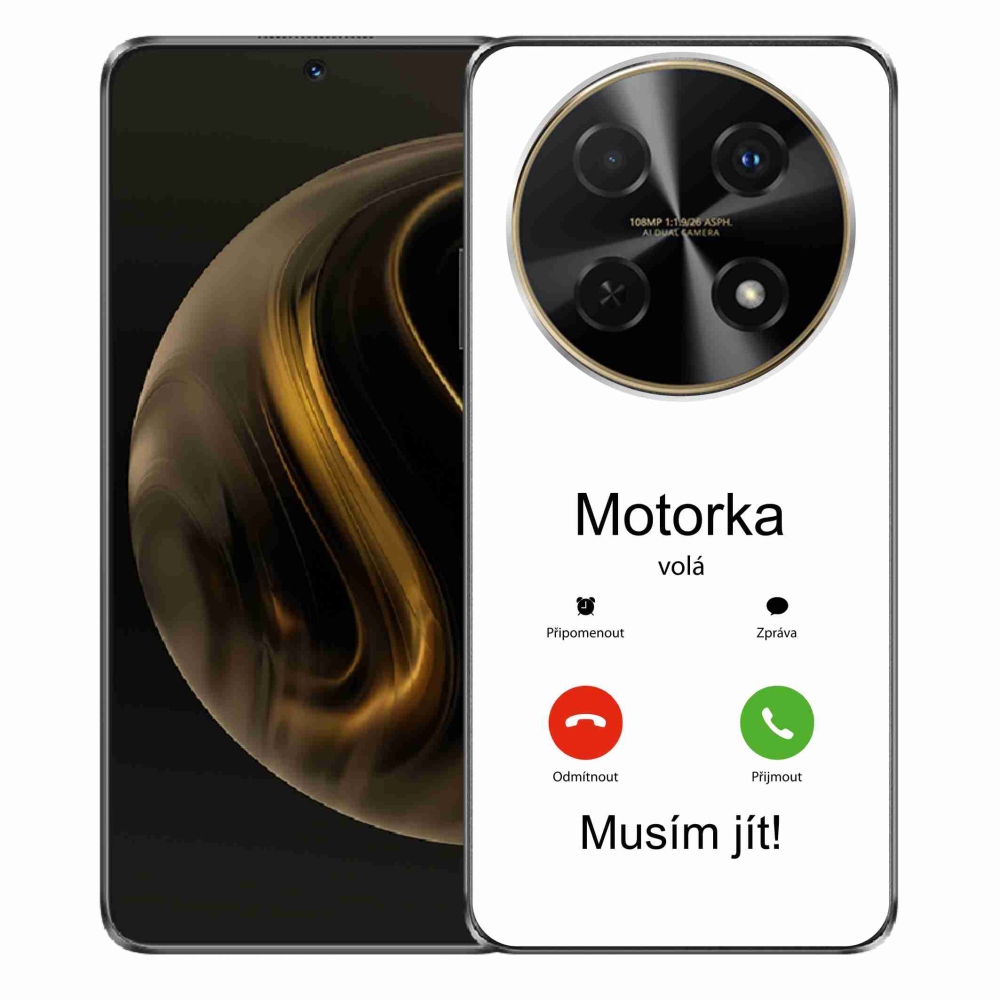 Gél borító mmCase a Huawei Nova 12i - motoros hívások fehér háttérrel