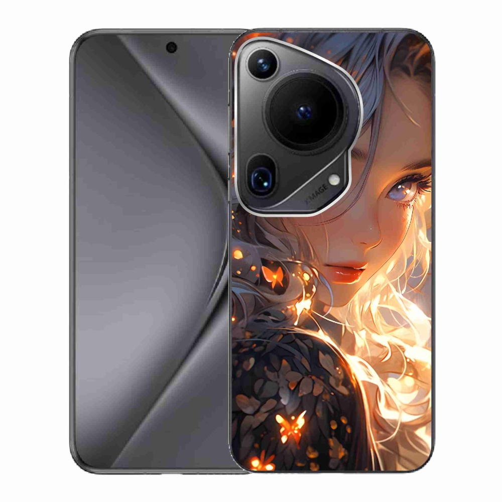 Gél borító mmCase a Huawei Pura 70 Ultra készülékhez - lány és pillangók
