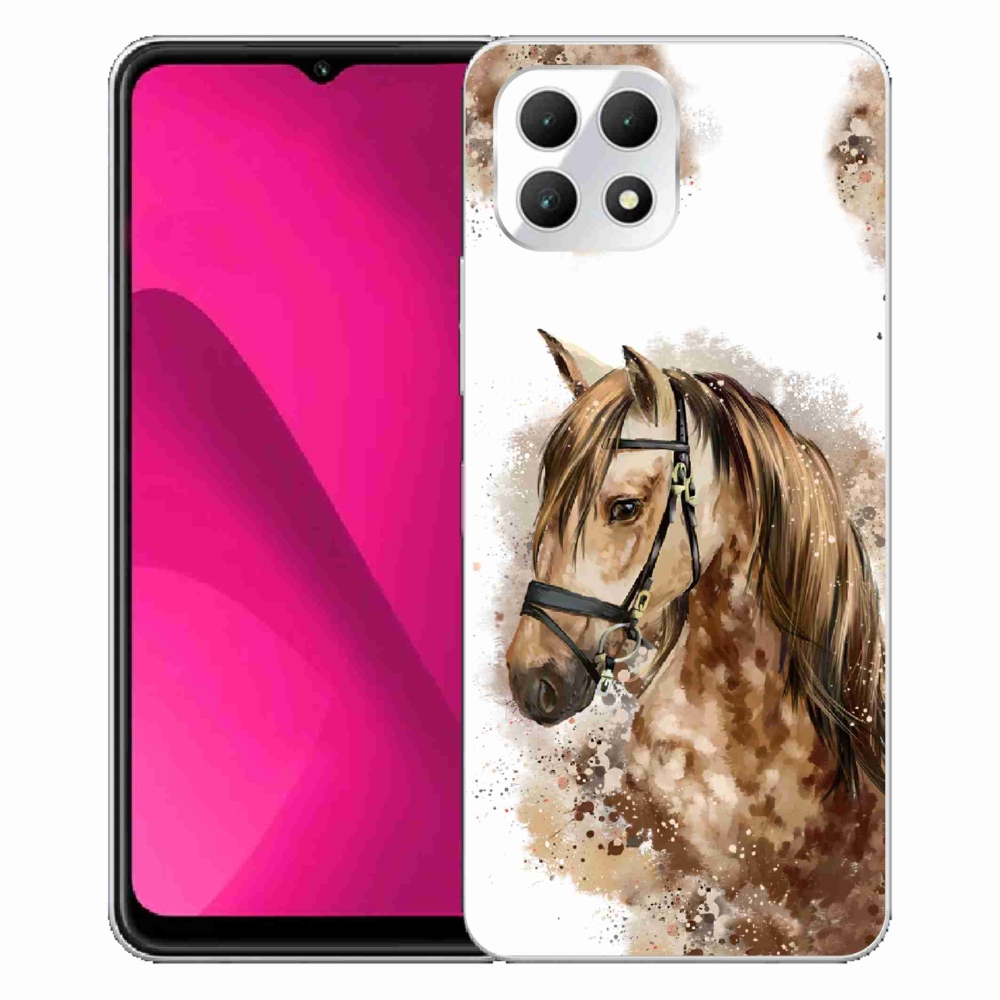 Zselés borítás mmCase a T-Mobile T Phone 2 készülékhez - barna rajzfilmes ló