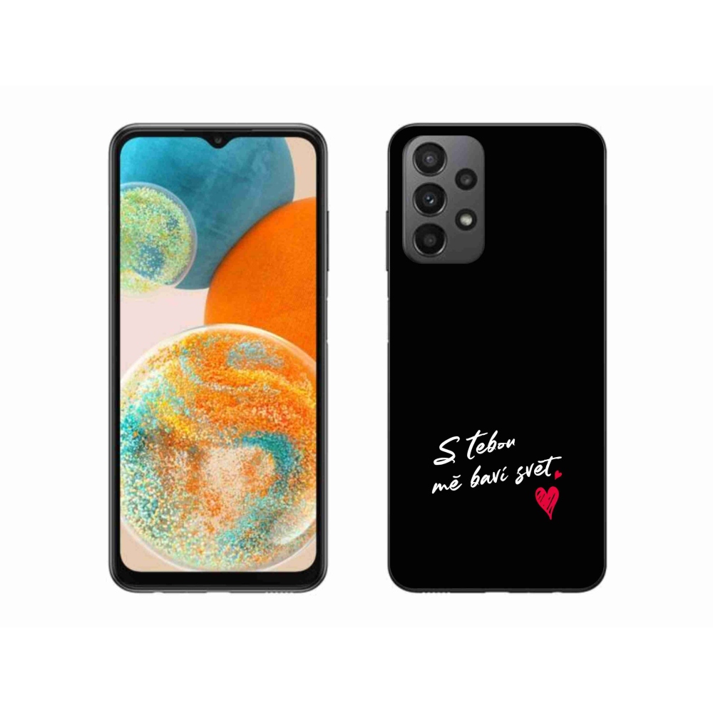 Gél borítás mmCase Samsung Galaxy A23 4G/5G - text in love 1 fekete háttér
