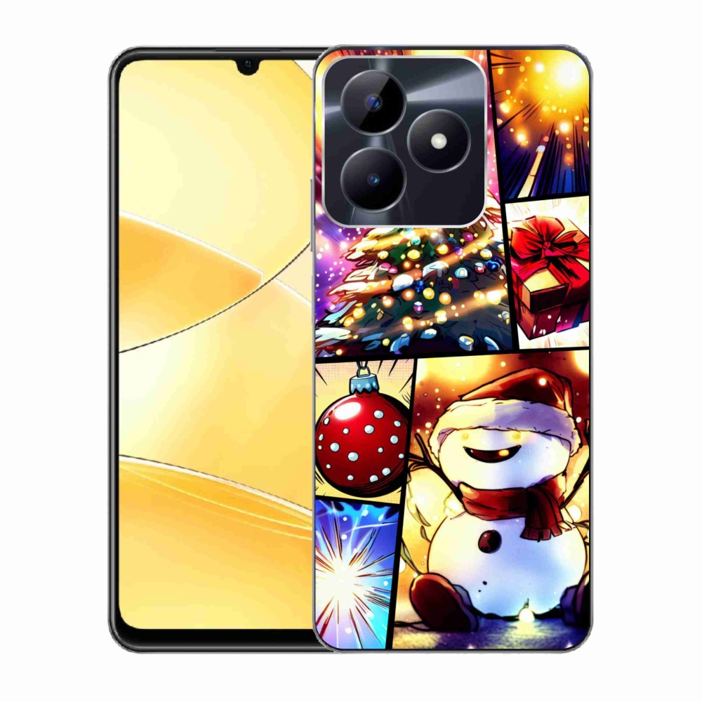 Zselés borító mmCase a Realme C51/C53 készülékhez - karácsonyi motívumok 1