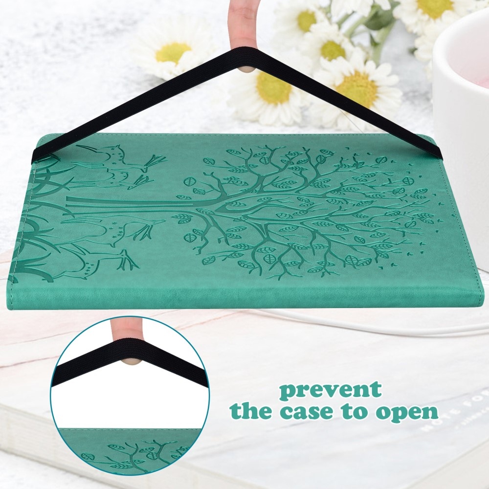 Fát záró tok Samsung Galaxy Tab S9/Tab S10 készülékhez - zöld