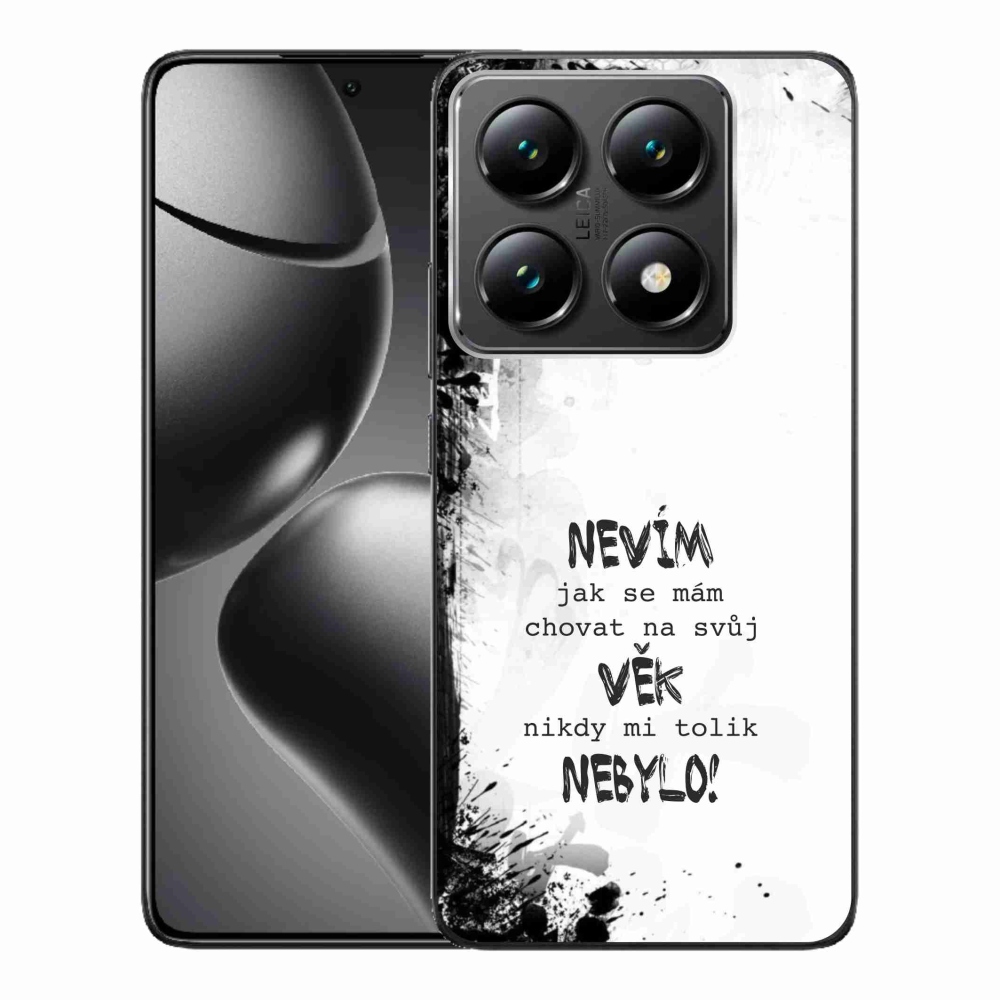Gél borító mmCase a Xiaomi 14T Pro számára - vicces szöveg 14 fehér háttérrel