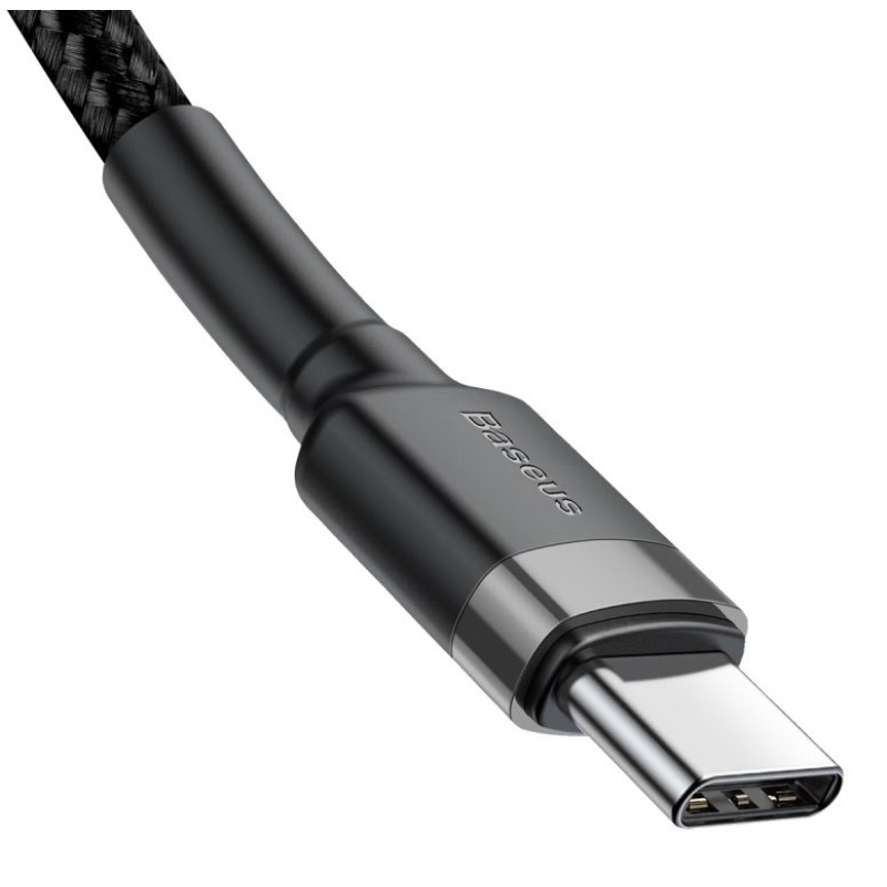 Baseus CATKLF-GG1 USB-C 60W 1m szürke/fekete kábeltok kábel