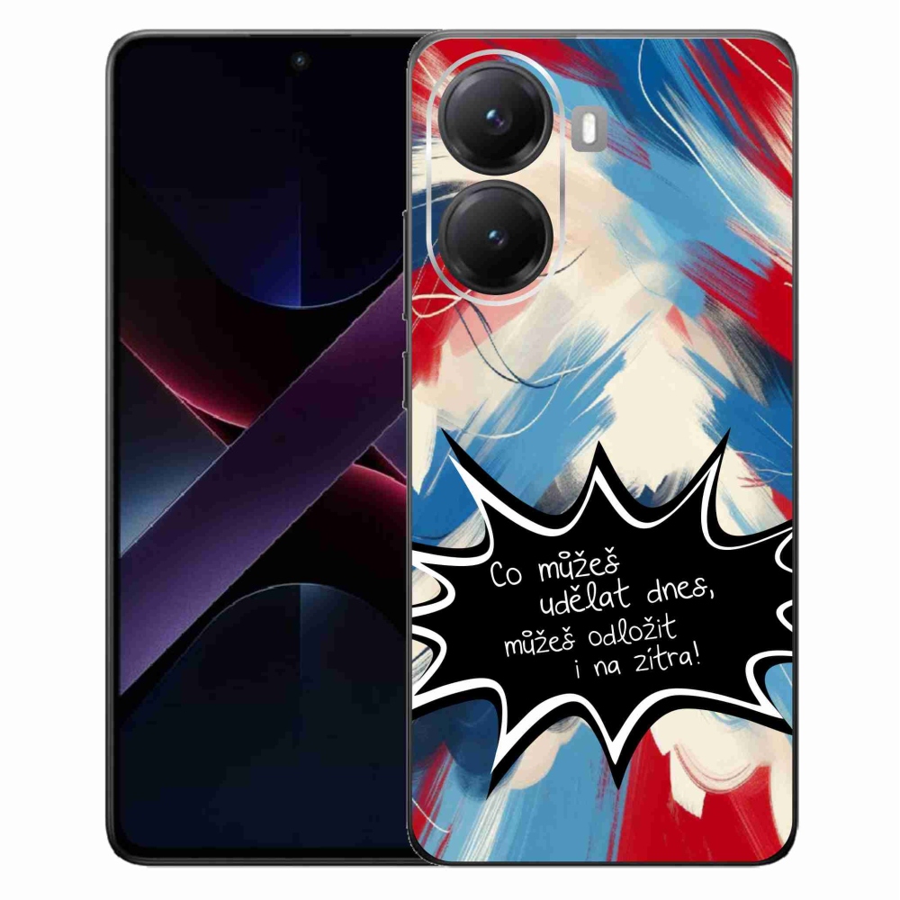 Gél borító mmCase a Xiaomi Poco X7 Pro 5G számára - vicces szöveg 9 fekete háttér