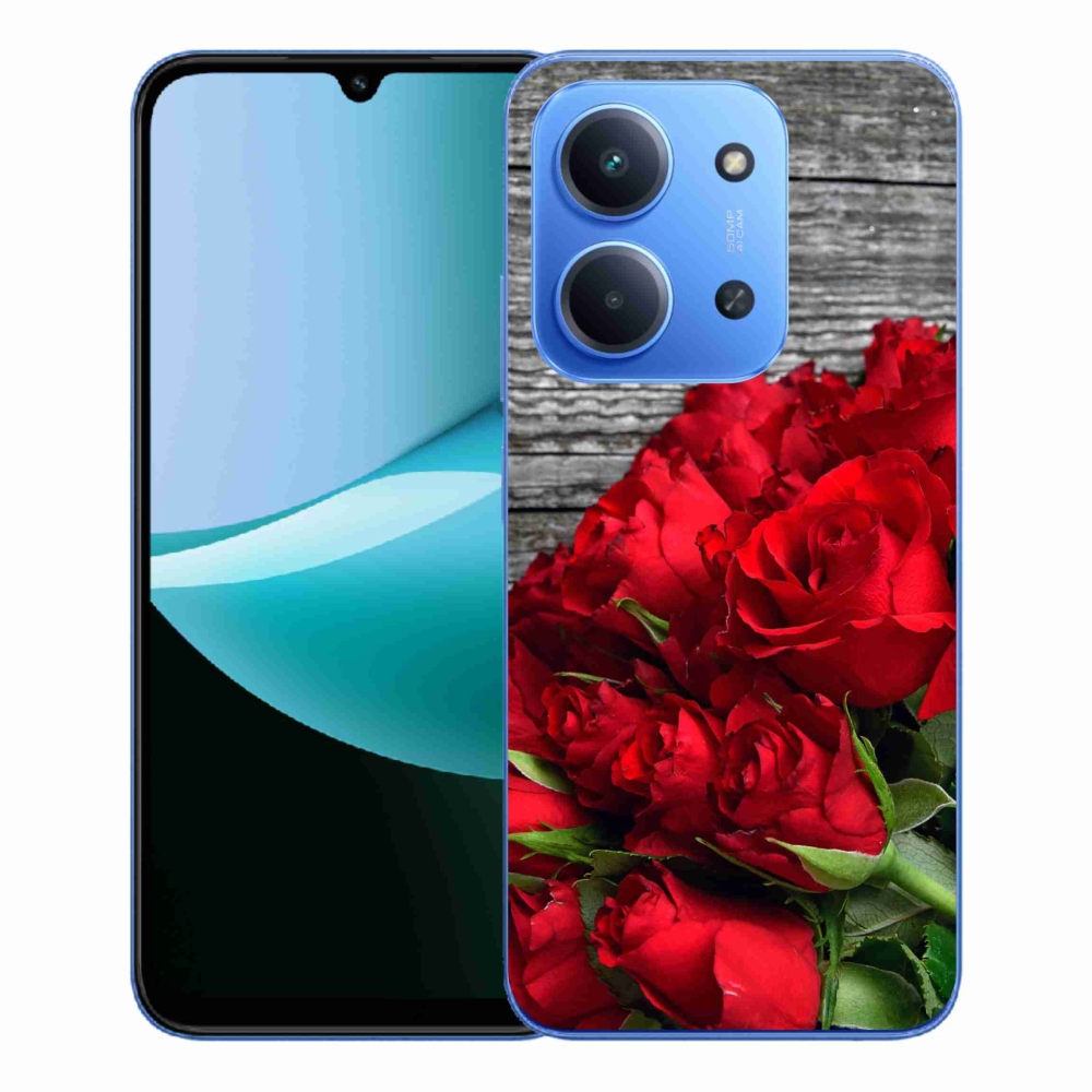 Gél borítás mmCase a Xiaomi Redmi 15C 4G/5G (173mm) - vörös rózsa