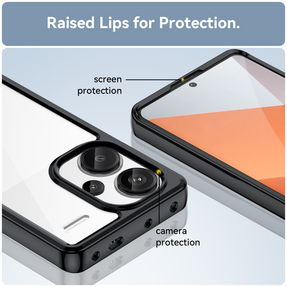 Gél tok rögzített hátlappal a Xiaomi Redmi Note 13 Pro+ 5G készülékhez - fekete