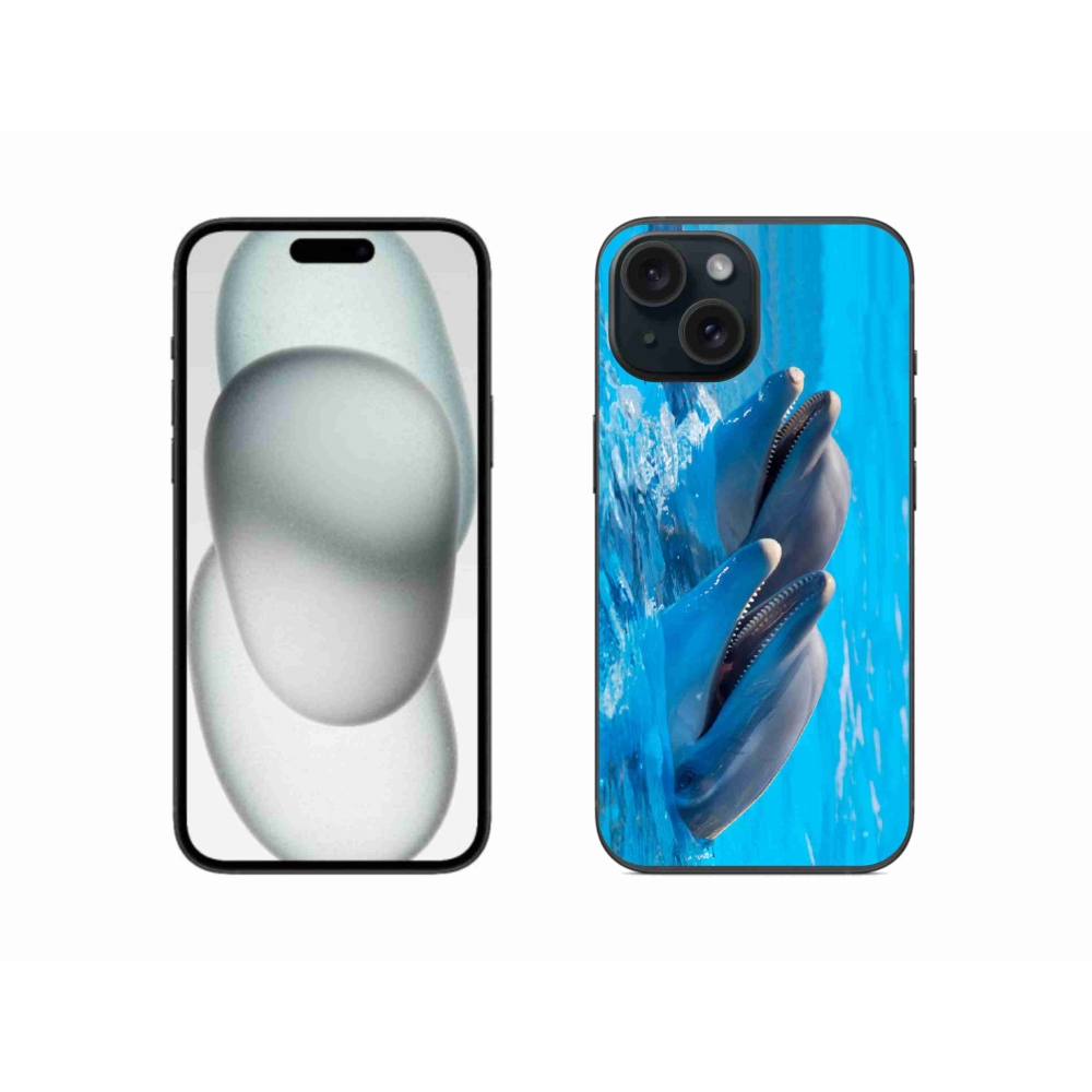 Zselés borítás mmCase iPhone 15 készülékhez - delfinek