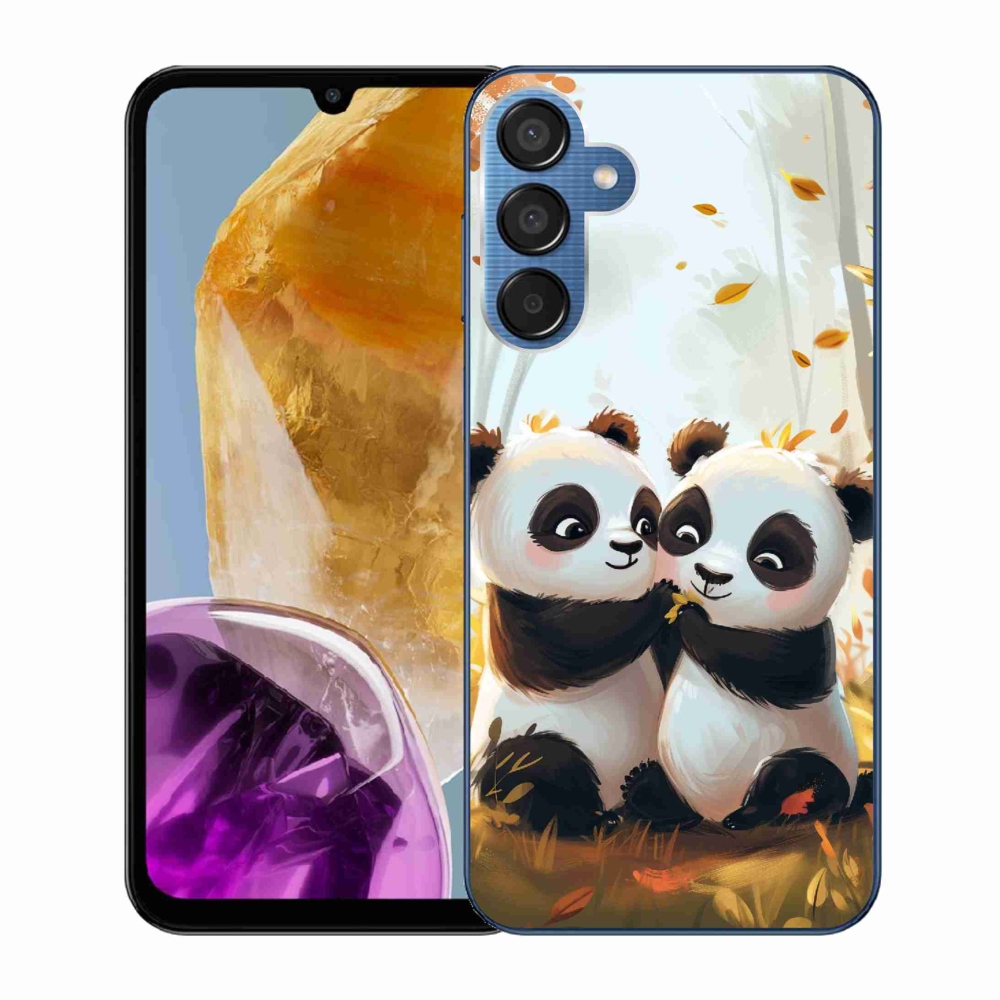 Gél védőhuzat mmCase Samsung Galaxy M15 5G - pandák