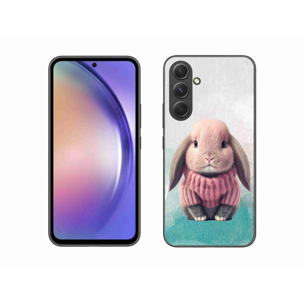 Zselés borítás mmCase Samsung Galaxy A54 5G - nyúl pulóverben