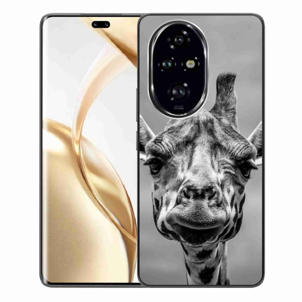Zselés borítás mmCase a Honor 200 Pro 5G készülékhez - fekete-fehér zsiráf