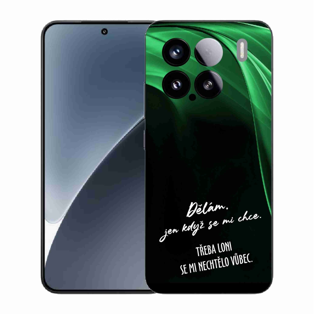 Gél borító mmCase a Xiaomi 15-hez - vicces szöveg 12 fekete háttérrel