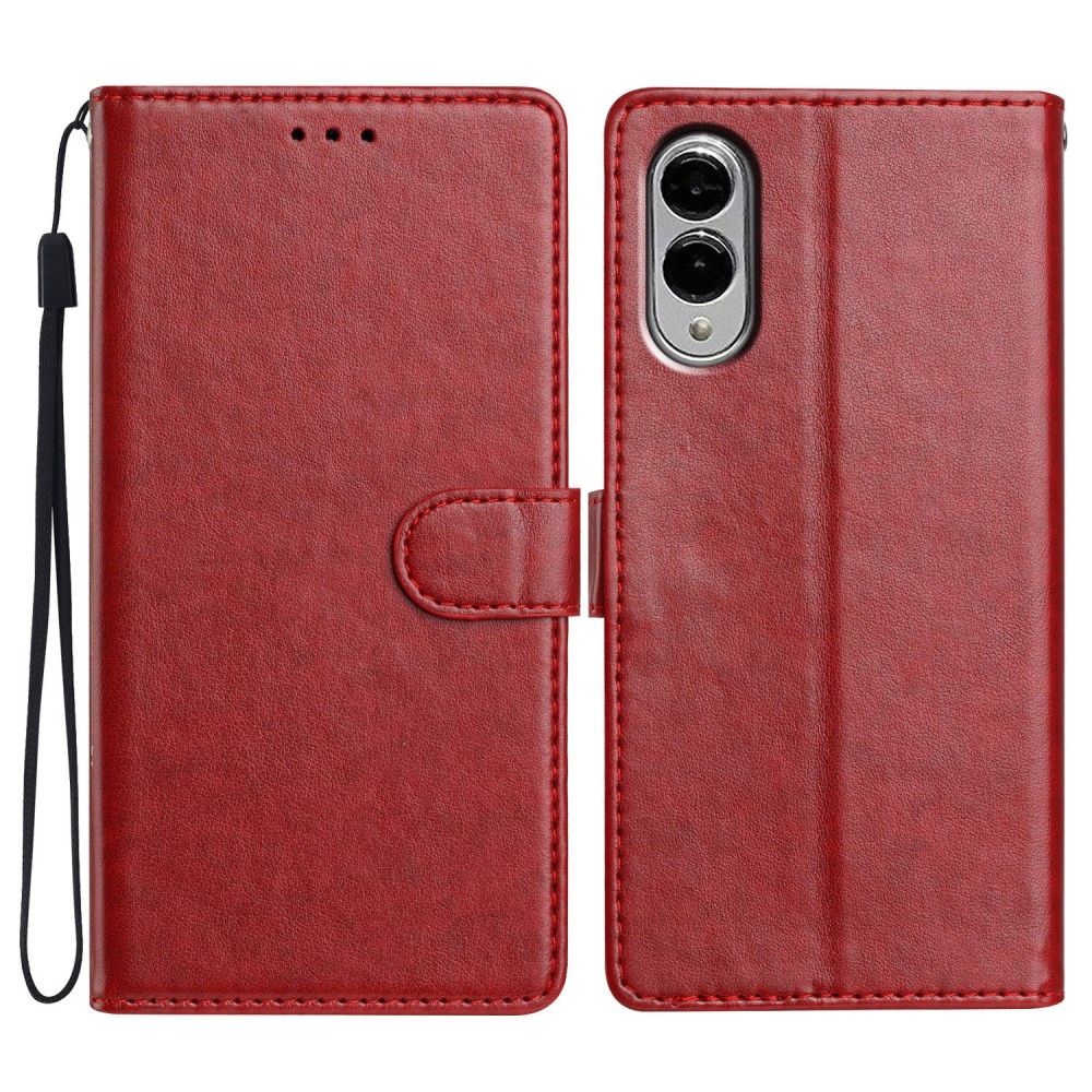 Vérrögök könyv tok Samsung Galaxy S25 Edge készülékhez - piros