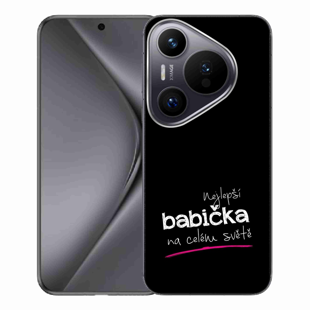 Gél borító mmCase a Huawei Pura 70 Pro - legjobb nagymama 4 fekete háttérrel