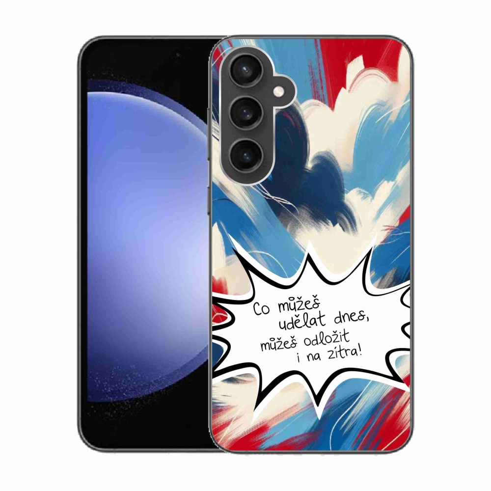 Gél borító mmCase Samsung Galaxy S23 FE - vicces szöveg 9 fehér háttér