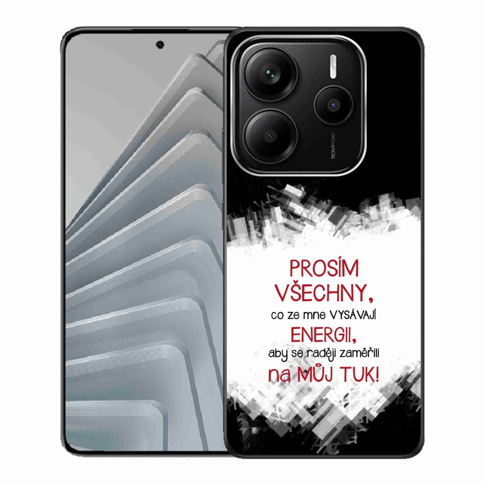 Gél borító mmCase a Xiaomi Redmi Note 14 5G - vicces szöveg 1 piros