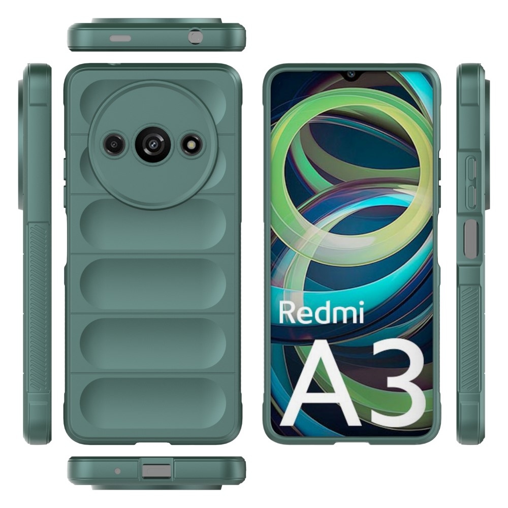 Rugg tartós gél tok Xiaomi Redmi A3-hoz - zöld