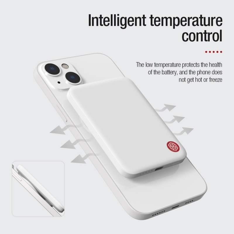 Nillkin NKT21 PowerStone mágneses Powerbank 5000mAh 15W Fekete NKT21 PowerStone mágneses Powerbank 5000mAh 15W Fekete